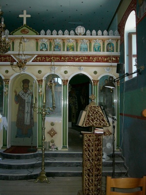 Reconstruction of plaster iconostasis St Pantes